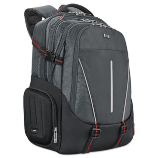 SOLO® Active Laptop Backpack, 17.3", 12 1/2 x 6 1/2 x 19, Black (USLACV7004)