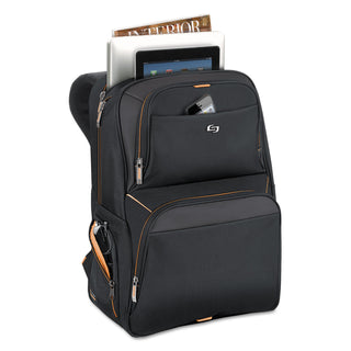 SOLO® Urban Backpack, 17.3", 12 1/2" x 8 1/2" x 18 1/2", Black (USLUBN7014)