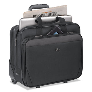SOLO® Classic Rolling Case, 17.3", 16 3/4" x 7" x 14 19/50", Black (USLCLS9104)