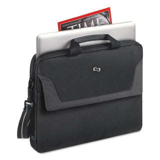 SOLO® Pro Slim Brief, 16", 15 1/2" x 2" x 11 1/2", Black (USLCLA1164)