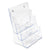 deflecto® 3-Compartment DocuHolder, Magazine Size, 9.5w x 6.25d x 12.63, Clear (DEF77301)