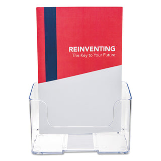deflecto® DocuHolder for Countertop/Wall-Mount, Booklet Size, 6.5w x 3.75d x 7.75h, Clear (DEF74901)