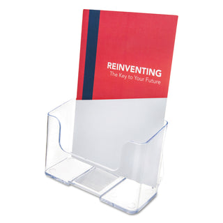 deflecto® DocuHolder for Countertop/Wall-Mount, Booklet Size, 6.5w x 3.75d x 7.75h, Clear (DEF74901)