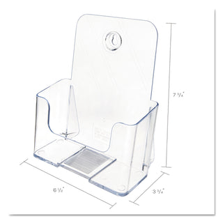 deflecto® DocuHolder for Countertop/Wall-Mount, Booklet Size, 6.5w x 3.75d x 7.75h, Clear (DEF74901)