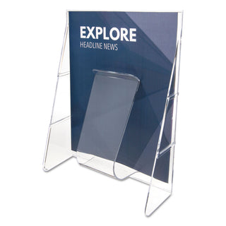 deflecto® Stand-Tall Wall-Mount Literature Rack, Magazine, 9.13w x 3.25d x 11.88h, Clear (DEF55501)