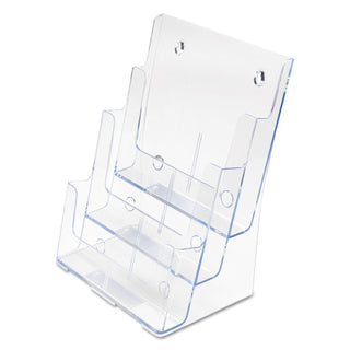 deflecto® 3-Compartment DocuHolder, Magazine Size, 9.5w x 6.25d x 12.63, Clear (DEF77301)