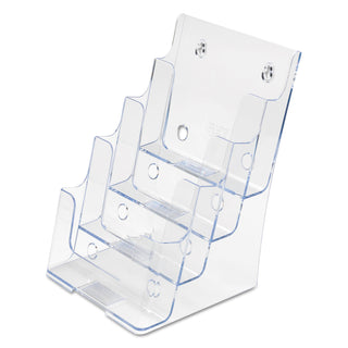 deflecto® 4-Compartment DocuHolder, Booklet Size, 6.88w x 6.25d x 10h, Clear (DEF77901)