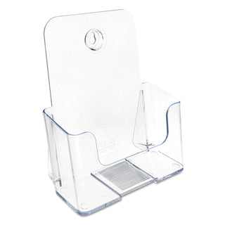 deflecto® DocuHolder for Countertop/Wall-Mount, Booklet Size, 6.5w x 3.75d x 7.75h, Clear (DEF74901)
