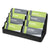 deflecto® 8-Tier Recycled Business Card Holder, 400 Card Cap, 7 7/8 x 3 7/8 x 3 3/8, Black (DEF90804)