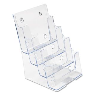 deflecto® 4-Compartment DocuHolder, Booklet Size, 6.88w x 6.25d x 10h, Clear (DEF77901)