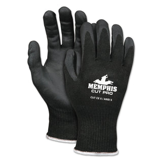 MCR™ Safety Cut Pro 92720NF Gloves, X-Large, Black, HPPE/Nitrile Foam (CRW92720NFXL)