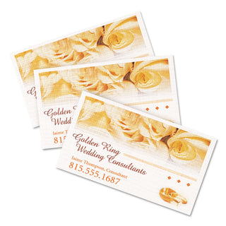 Avery® Linen Texture True Print Business Cards, Inkjet, 2 x 3 1/2, Linen White, 200/Pk (AVE08873)