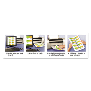 Avery® True Print Clean Edge Business Cards, Inkjet, 2 x 3 1/2, Ivory, 200/Pack (AVE8876)