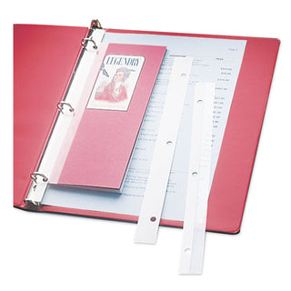 C-Line® Self-Adhesive Attaching Strips, 3-Hole Punched, 11 x 1, 200/BX (CLI64713)