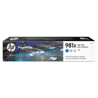 HP 981X, (L0R09A) High Yield Cyan Original PageWide Cartridge (HEWL0R09A)