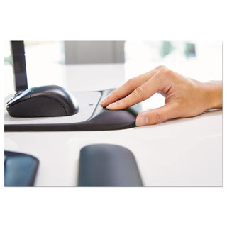 3M™ Mouse Pad with Precise Mousing Surface and Gel Wrist Rest, 8.5 x 9, Gray/Black (MMMMW85B)
