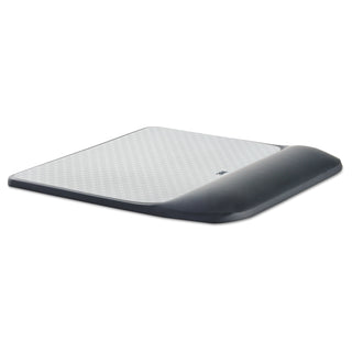 3M™ Mouse Pad with Precise Mousing Surface and Gel Wrist Rest, 8.5 x 9, Gray/Black (MMMMW85B)