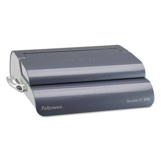 Fellowes® Quasar 500 Electric Comb Binding System, 500 Sheets, 16.88 x 15.38 x 5.13, Metallic Gray (FEL5216901)