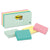 Post-it® Original Pads in Beachside Cafe Collection Colors, 1.38" x 1.88", 100 Sheets/Pad, 12 Pads/Pack (MMM653AST)