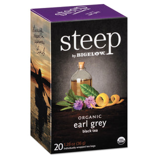 Bigelow® steep Tea, Earl Grey, 1.28 oz Tea Bag, 20/Box (BTC17700)