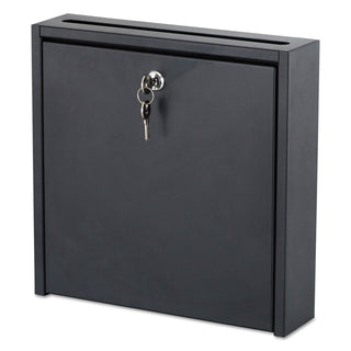 Safco® Wall-Mountable Interoffice Mailbox, 12w x 3d x 12h, Black (SAF4258BL)