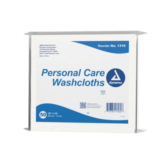 Dynarex® Washcloth 12 X 13 Inch White Disposable (826636_PK)