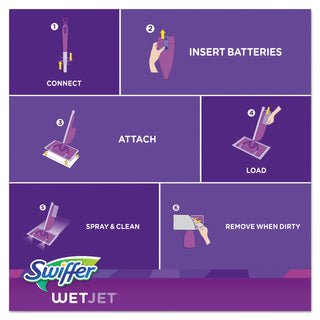 Swiffer® WetJet Mopping System, 46" Handle, Silver/Purple, 1 Per Box (PGC92811KT) (PGC92811KT)