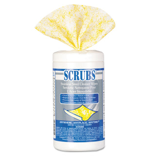 SCRUBS® Stainless Steel Cleaner Towels, 30/Canister, 6 Canisters/Carton (ITW91930CT)