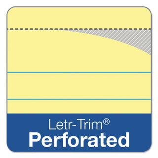 TOPS™ Docket Ruled Perforated Pads, Wide/Legal Rule, 50 Canary-Yellow 8.5 x 11.75 Sheets, 6/Pack (TOP63406)