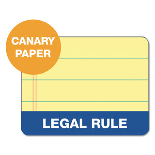 TOPS™ Docket Ruled Perforated Pads, Wide/Legal Rule, 50 Canary-Yellow 8.5 x 11.75 Sheets, 6/Pack (TOP63406)