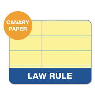 TOPS™ Double Docket Ruled Pads, Pitman Rule Variation (Offset Dividing Line - 3" Left), 100 Canary 8.5 x 11.75 Sheets, 6/Pack (TOP63396)
