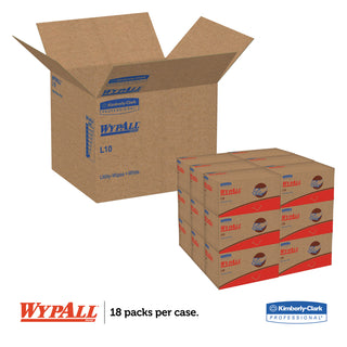 WypAll® L10 SANI-PREP Dairy Towels, POP-UP Box, 1-Ply, 10.25 x 10.5, White, 110/Pack, 18 Packs/Carton (01772KIM)