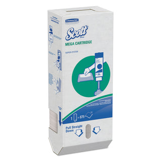 Scott® MegaCartridge Napkins, 1-Ply, 8 2/5 x 6 1/2, White, 875/Pack, 6 Packs/Carton (KIM98908)