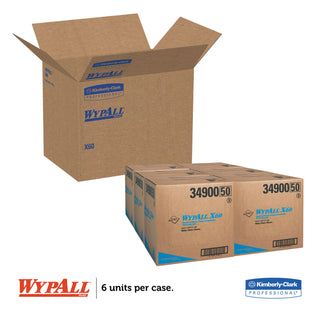 WypAll® General Clean X60 Cloths, Flat Sheet, 12.5 x 16.8, White, 150/Box, 6 Boxes/Carton (34900KIM)
