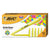 BIC® Brite Liner Highlighter, Chisel Tip, Fluorescent Yellow, Dozen (BICBL11YW)
