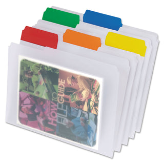 Pendaflex® Poly File Folders, 1/3-Cut Tabs, Letter Size, Clear, 25/Box (ESS55702)