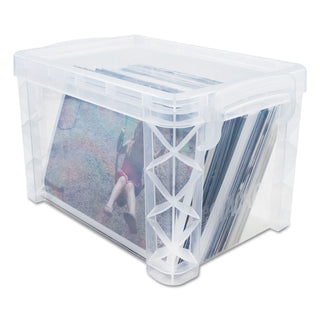Advantus Super Stacker Storage Boxes, Hold 400 3 x 5 Cards, Plastic, Clear (AVT40307)