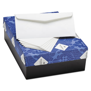 Strathmore Writing 25% Cotton Business Envelopes, #10, Bankers Flap, Gummed Closure, 4.13 x 9.5, Natural White, 500/Box (STTM27565)