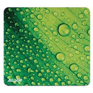 Allsop® Naturesmart Mouse Pad, Leaf Raindrop, 8 1/2 x 8 x 1/10 (ASP31624)