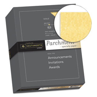 Southworth® Parchment Specialty Paper, 24 lb, 8.5 x 11, Gold, 500/Ream (SOU994C)