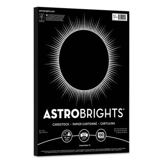 Astrobrights® Color Cardstock, 65 lb, 8.5 x 11, Eclipse Black, 100/Pack (WAU22024)