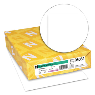 Neenah Paper ENVIRONMENT Stationery Paper, 95 Bright, 24 lb, 8.5 x 11, White, 500/Ream (NEE05064)