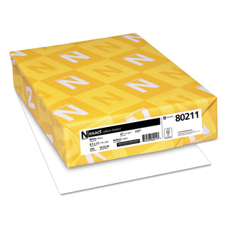 Neenah Paper Exact Vellum Bristol Cover Stock, 94 Bright, 67lb, 8.5 x 11, White, 250/Pack (WAU80211)