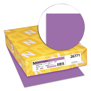 Neenah Paper Exact Brights Paper, 20lb, 8.5 x 11, Bright Purple, 500/Ream (WAU26771)