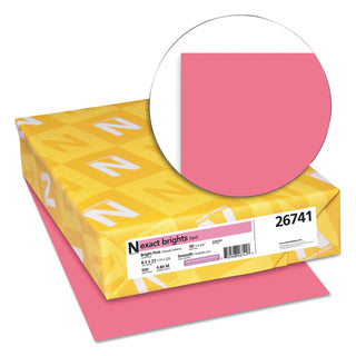 Neenah Paper Exact Brights Paper, 20lb, 8.5 x 11, Bright Pink, 500/Ream (WAU26741)