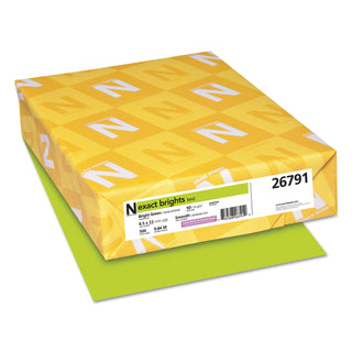 Neenah Paper Exact Brights Paper, 20lb, 8.5 x 11, Bright Green, 500/Ream (WAU26791)