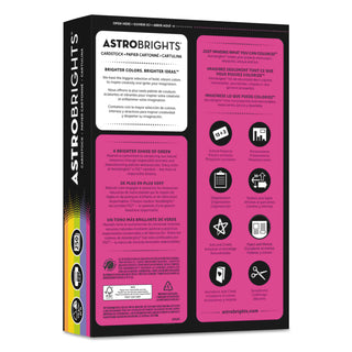 Astrobrights® Color Cardstock -"Happy" Assortment, 65lb, 8.5 x 11, Assorted, 250/Pack (WAU21004)