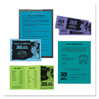 Astrobrights® Color Paper - "Cool" Assortment, 24lb, 8.5 x 11, Assorted Cool Colors, 500/Ream (WAU20274)