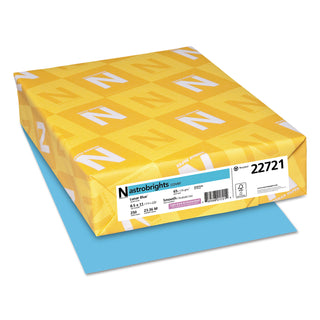 Astrobrights® Color Cardstock, 65 lb, 8.5 x 11, Lunar Blue, 250/Pack (WAU22721)