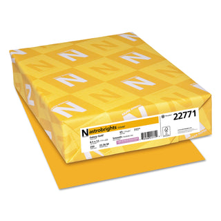 Astrobrights® Color Cardstock, 65 lb, 8.5 x 11, Galaxy Gold, 250/Pack (WAU22771)